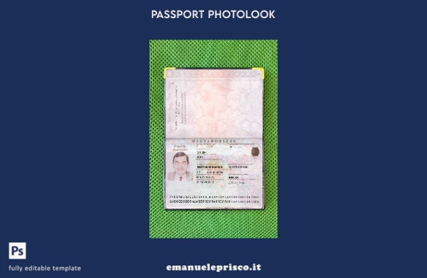 modello di aspetto fotografico della versione pass dell'Ungheria in stile verifi